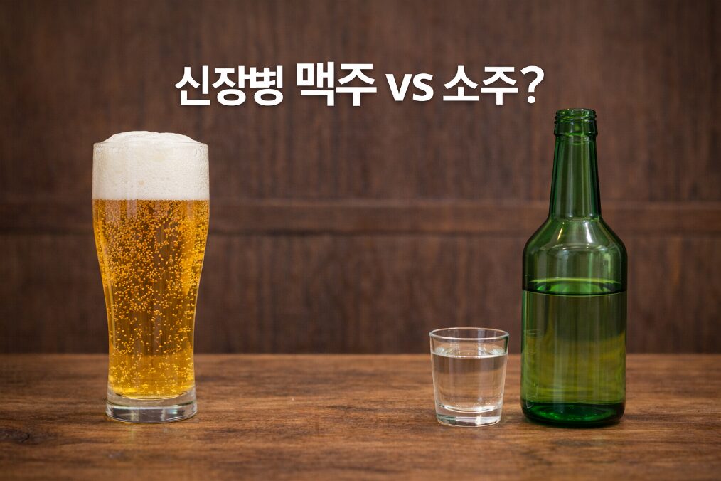 신장병 맥주 vs 소주 비교