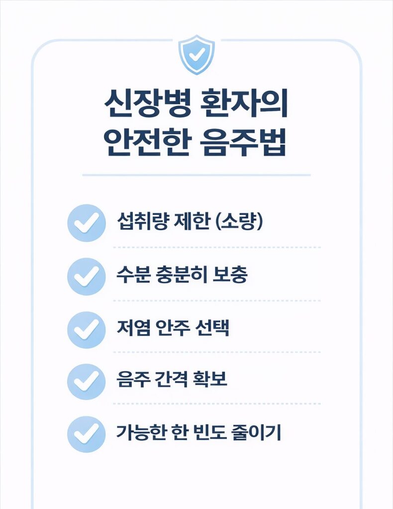 신장병 환자를 위한 음주 관리 방법
