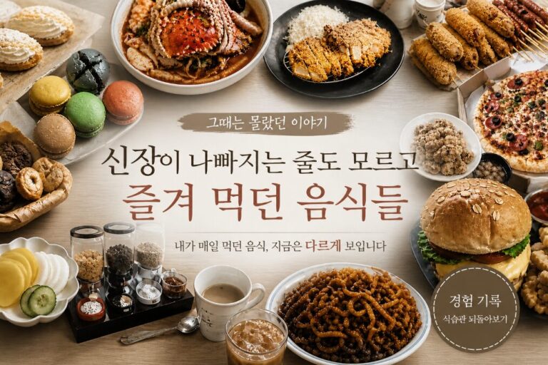 신장에 안 좋은 음식들 라면 빵 믹스커피 등 일상 식습관 예시