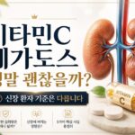 비타민C 메가도스 신장 영향 고용량 섭취 시 신장 환자 주의사항 설명 이미지