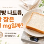 식빵 나트륨, 한 장의 무게를 직접 측정해 약 248mg으로 계산한 이미지