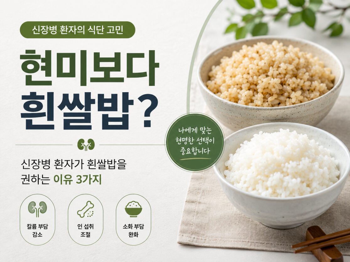 신장병 현미밥 보다 흰쌀밥을 권하는 3가지 이유