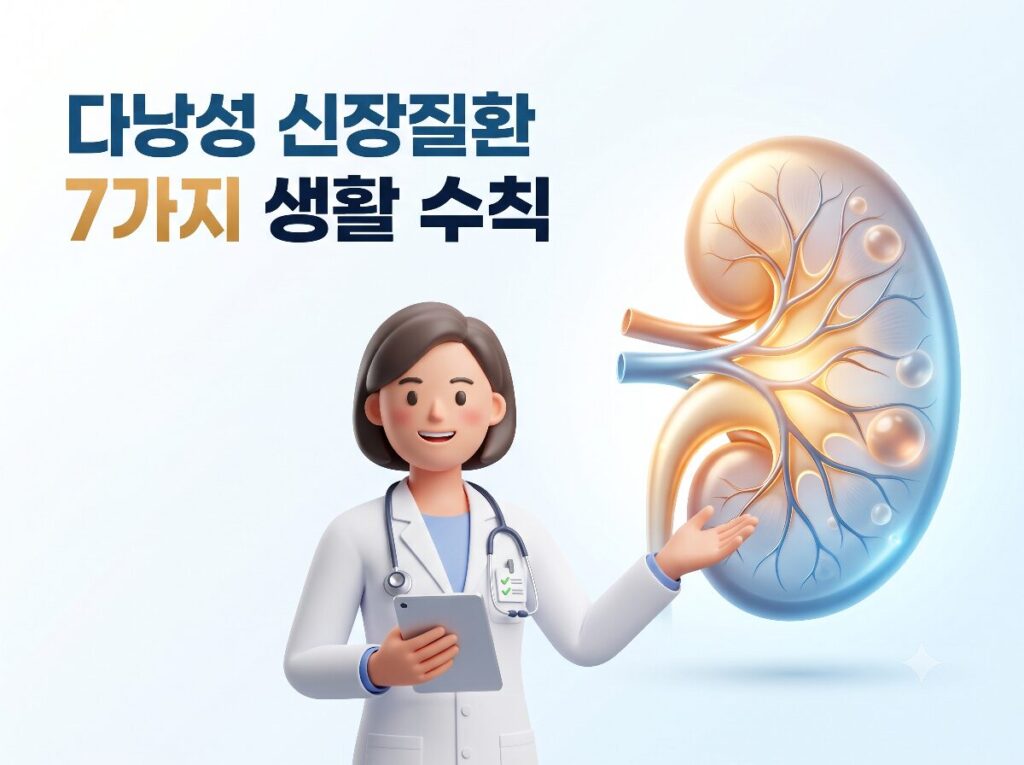 다낭성 신장질환 관리를 위한 7가지 필수 생활 수칙 블로그 썸네일 이미지
