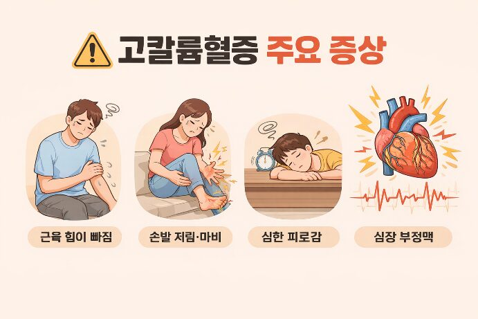 고칼륨혈증 주요 증상