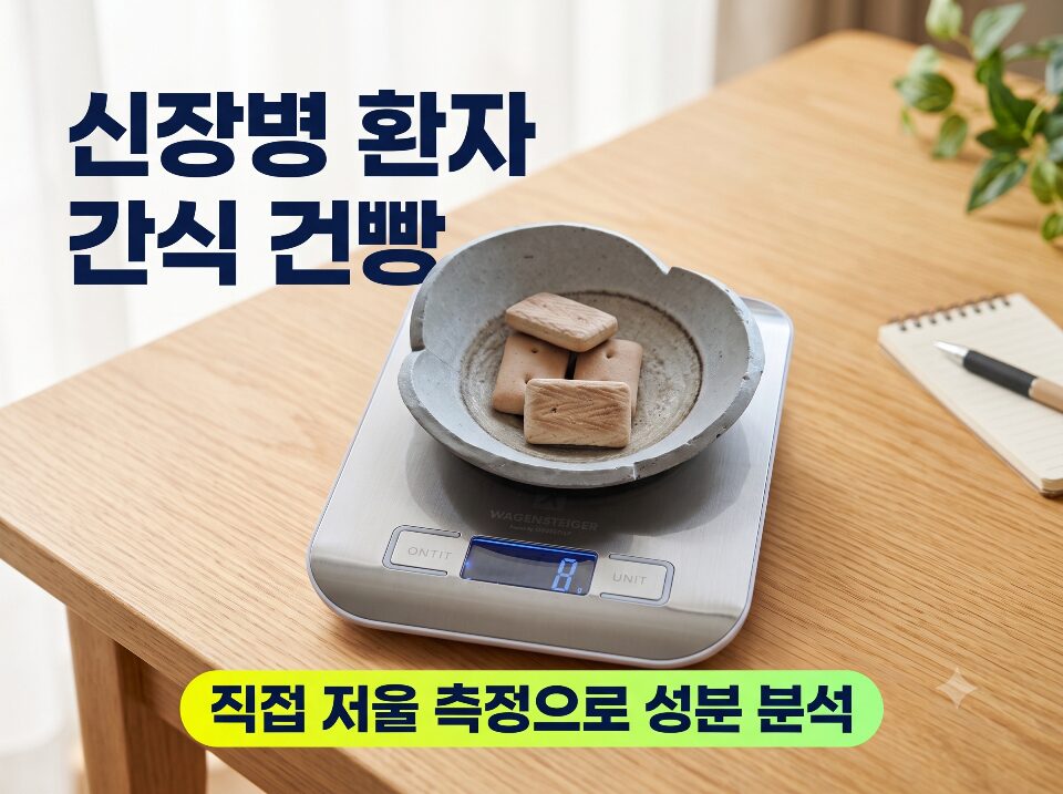 신장병 환자 간식 추천으로 직접 저울 측정해 본 건빵 4개의 무게와 영양 성분 분석 썸네일