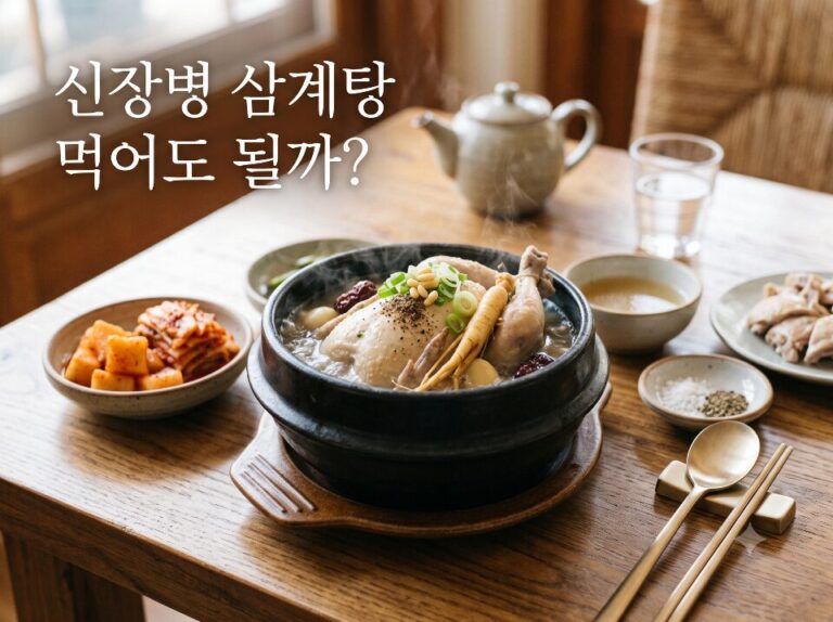 신장병 삼계탕 먹어도 될까? 만성 콩팥병 환자가 안전하게 먹는 3가지 필수 원칙