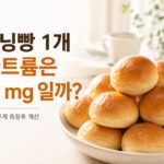 모닝빵 나트륨을 실제 무게를 기준으로 계산한 결과를 소개